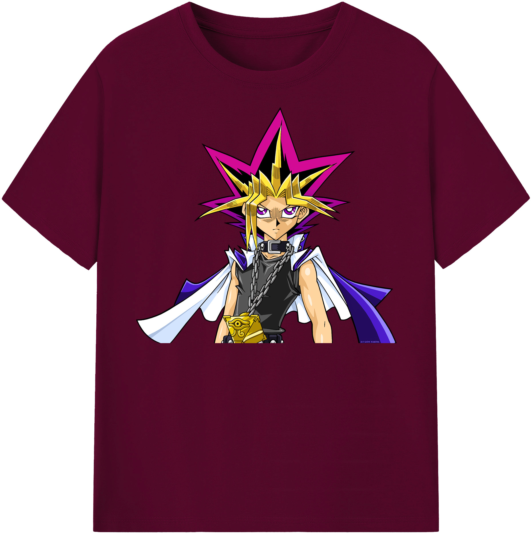 （画像用） 遊☆戯☆王 Yu-Gi-Oh! レディースカジュアルプリントTシャツ（綿100％）